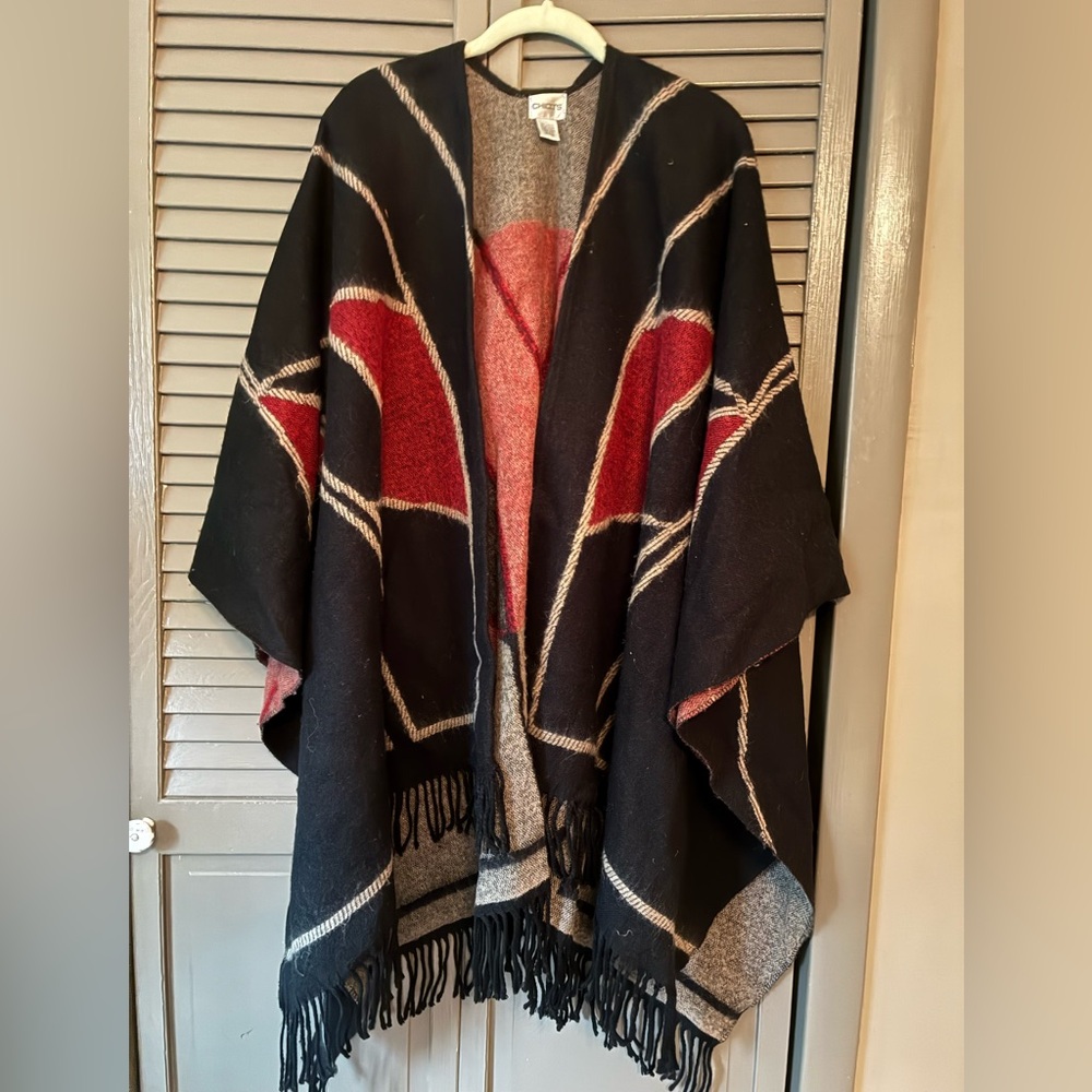 Chico's Textured Poncho Shawl